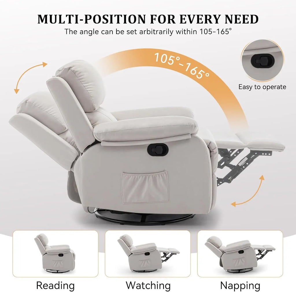 Recliner Chair, 360 Swivel Rocker