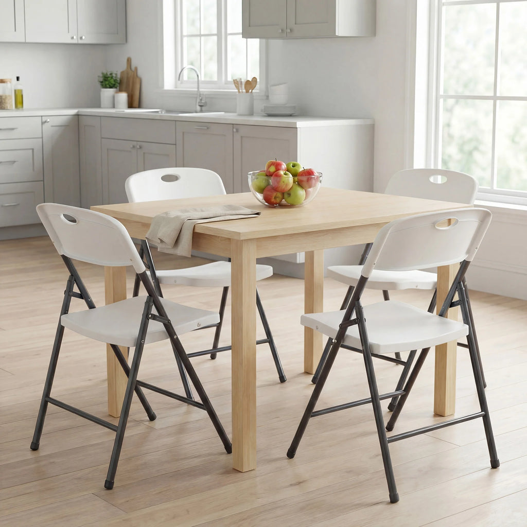2/4/6 Pack Plastic Stackable Folding Chairs