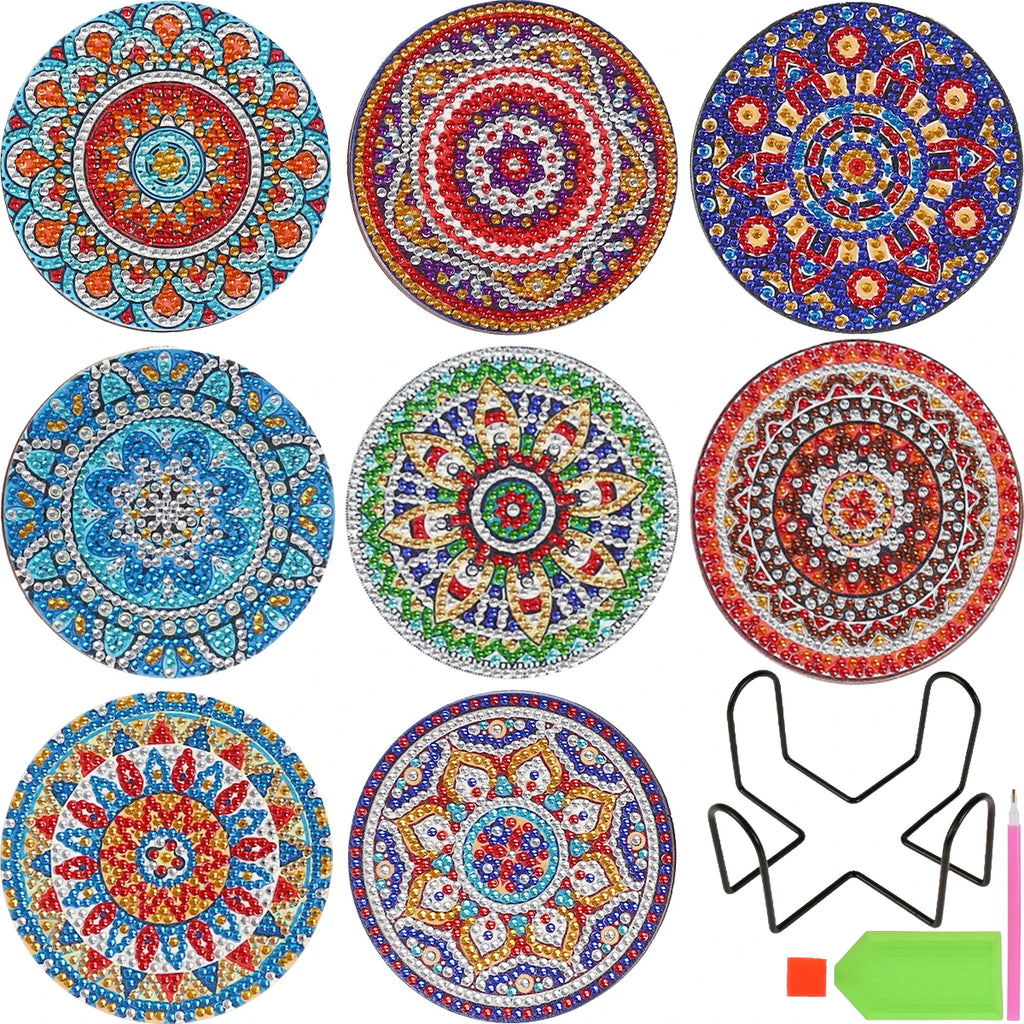 8pc/sets Diamond Painting Coasters