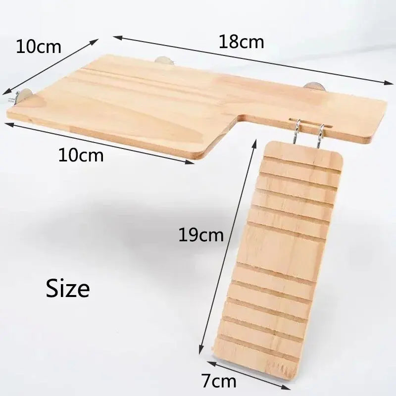 1pc Wooden House Desk Platform Stand
