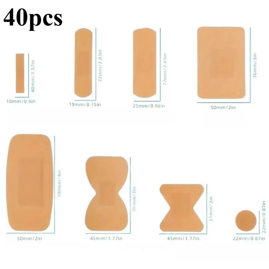40pcs Waterproof / Breathable Bandages Multi-Size