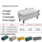 Velvet Storage Rectangle Ottoman