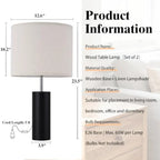 23.5" Wood Lamps(2)