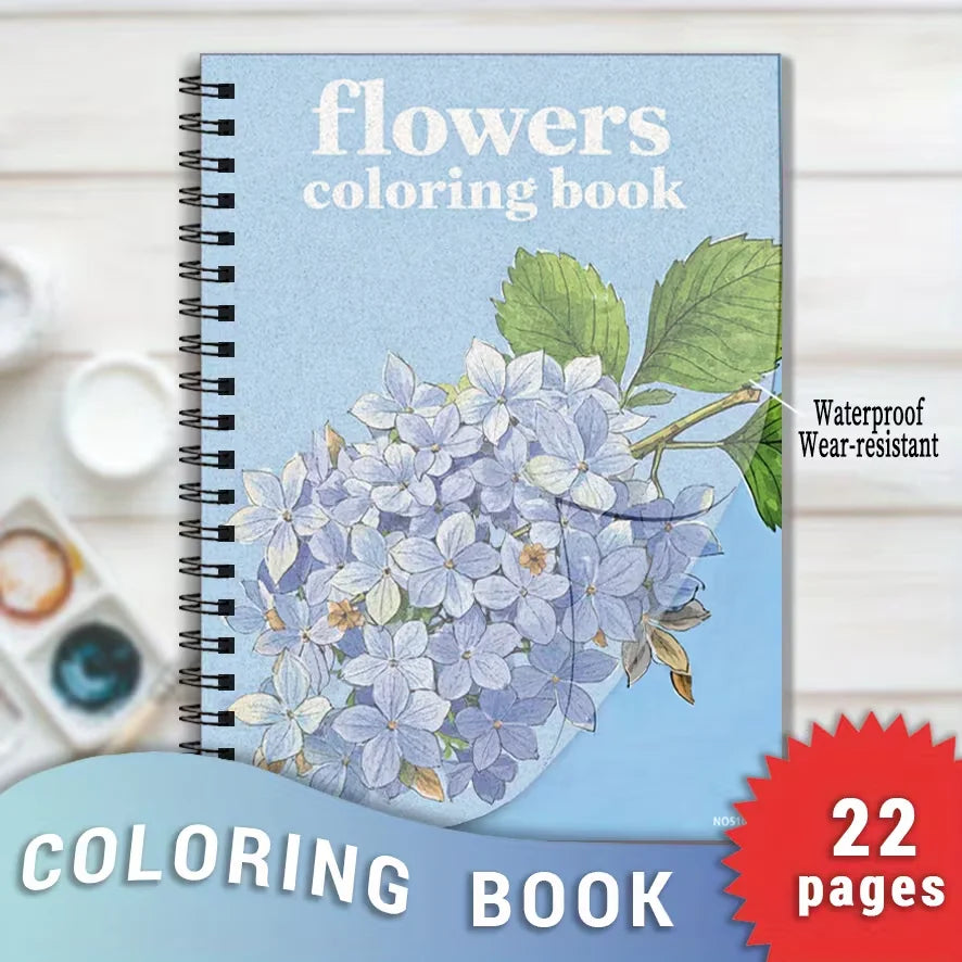 Adult Flower Coloring Book