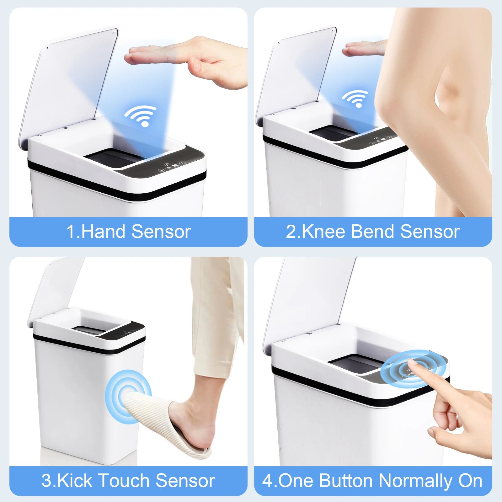 2- 12L Bathroom Automatic Trash Cans/ Touchless