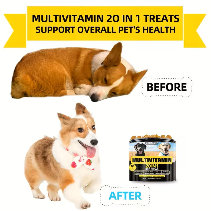 【20-in-1】Dog Multivitamin Chewable-Supplements