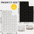 2pcs Black & White Dachshund Kitchen Towels