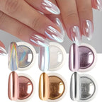 6pcs Chrome Mirror Nail Powder