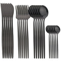 24pcs Stainless Steel Tableware Set