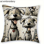 1/4pcs Dog-Patterned Pillowcases