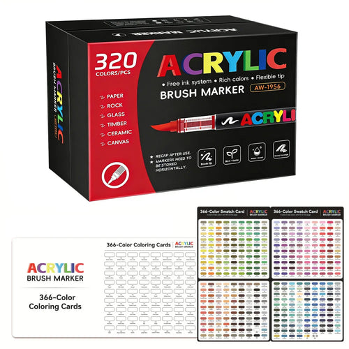 12-366 Colors Acrylic Paint Markers