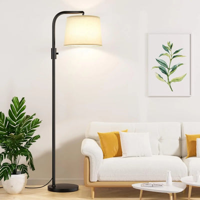 60" Modern Floor Lamp /Beige Shade
