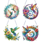 Flat Hummingbird Hanging Diamond Art Kit