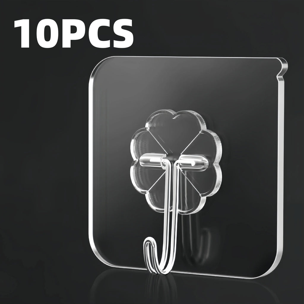 10 strong self-adhesive hooks