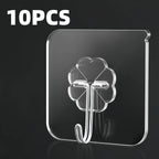 10 strong self-adhesive hooks
