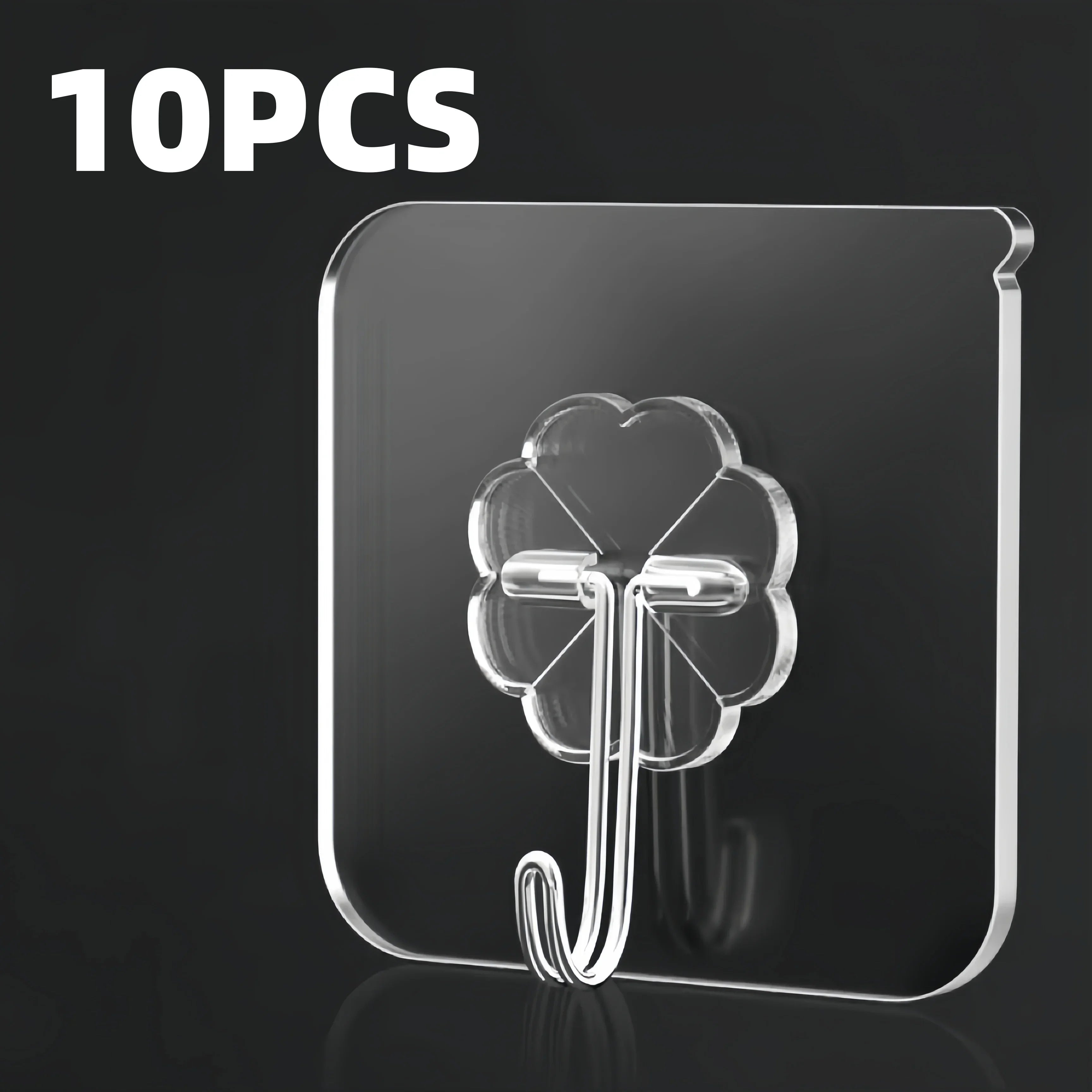 10 strong self-adhesive hooks