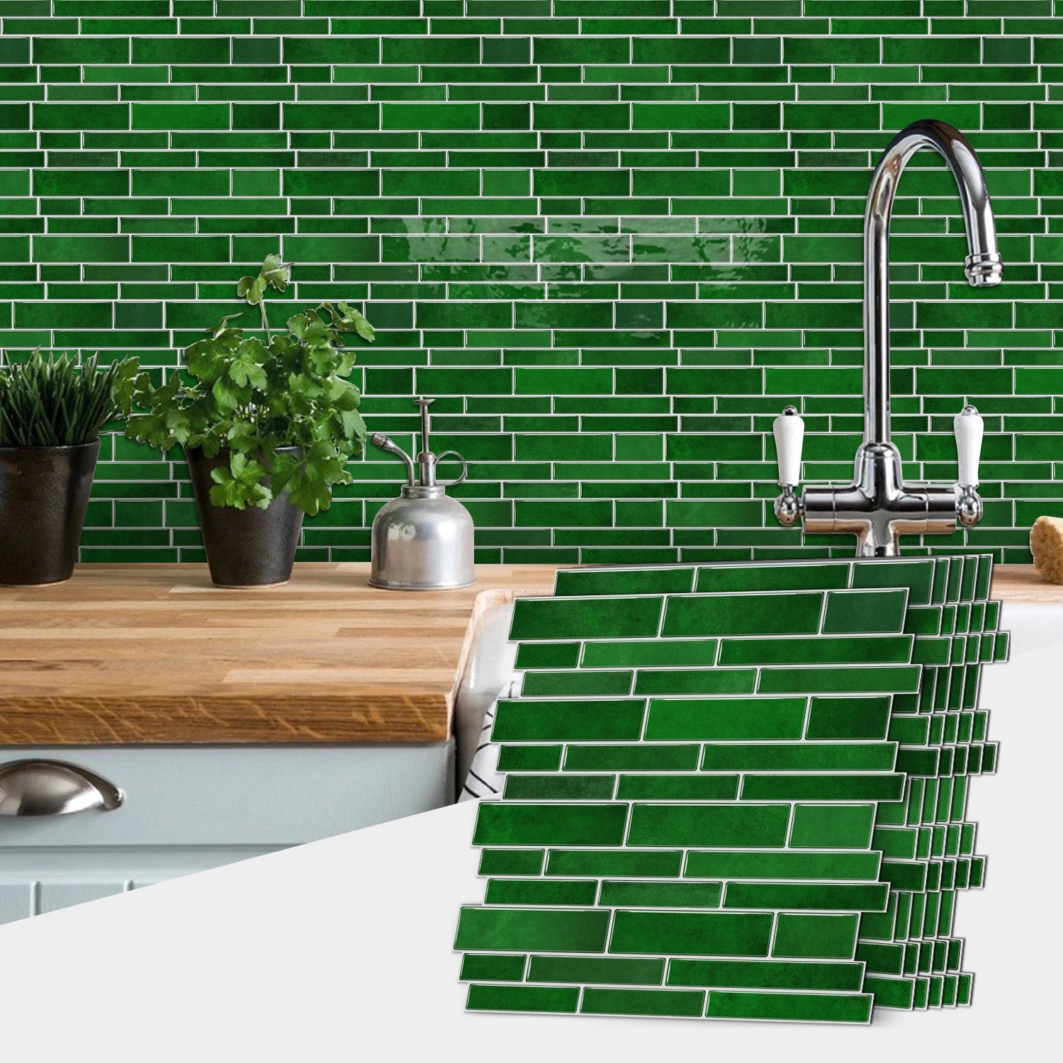 4/8/12PCS Pink Wall Self-Adhesive Tile Stickers