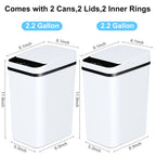 2- 12L Bathroom Automatic Trash Cans/ Touchless