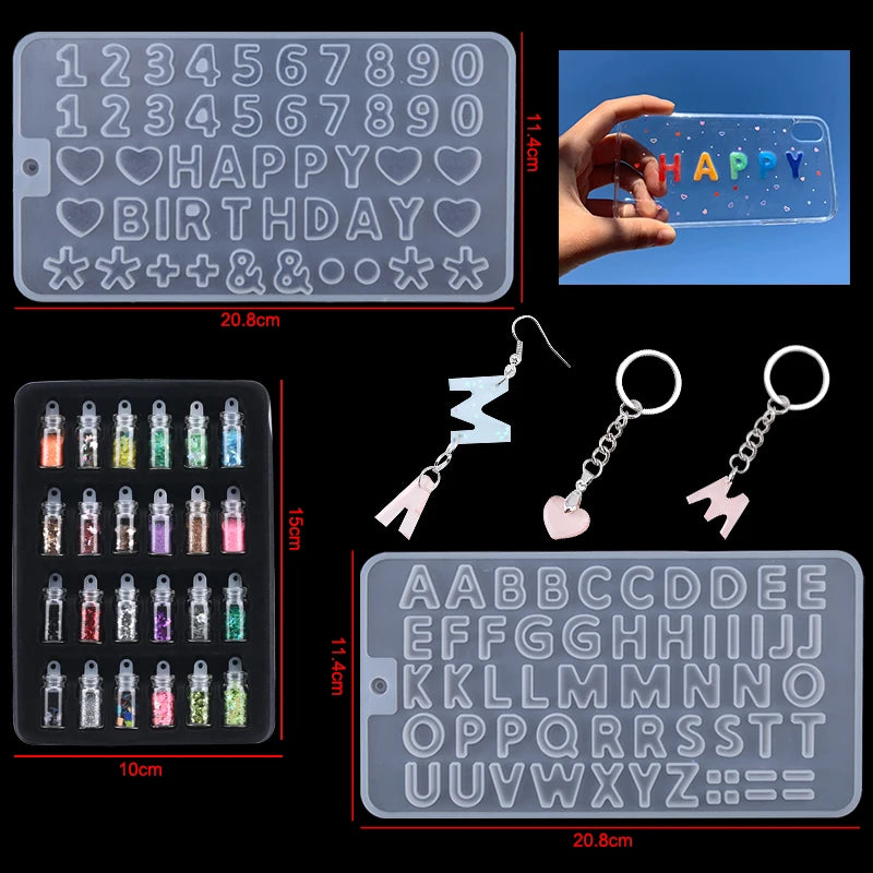 16 Epoxy Casting Molds Set