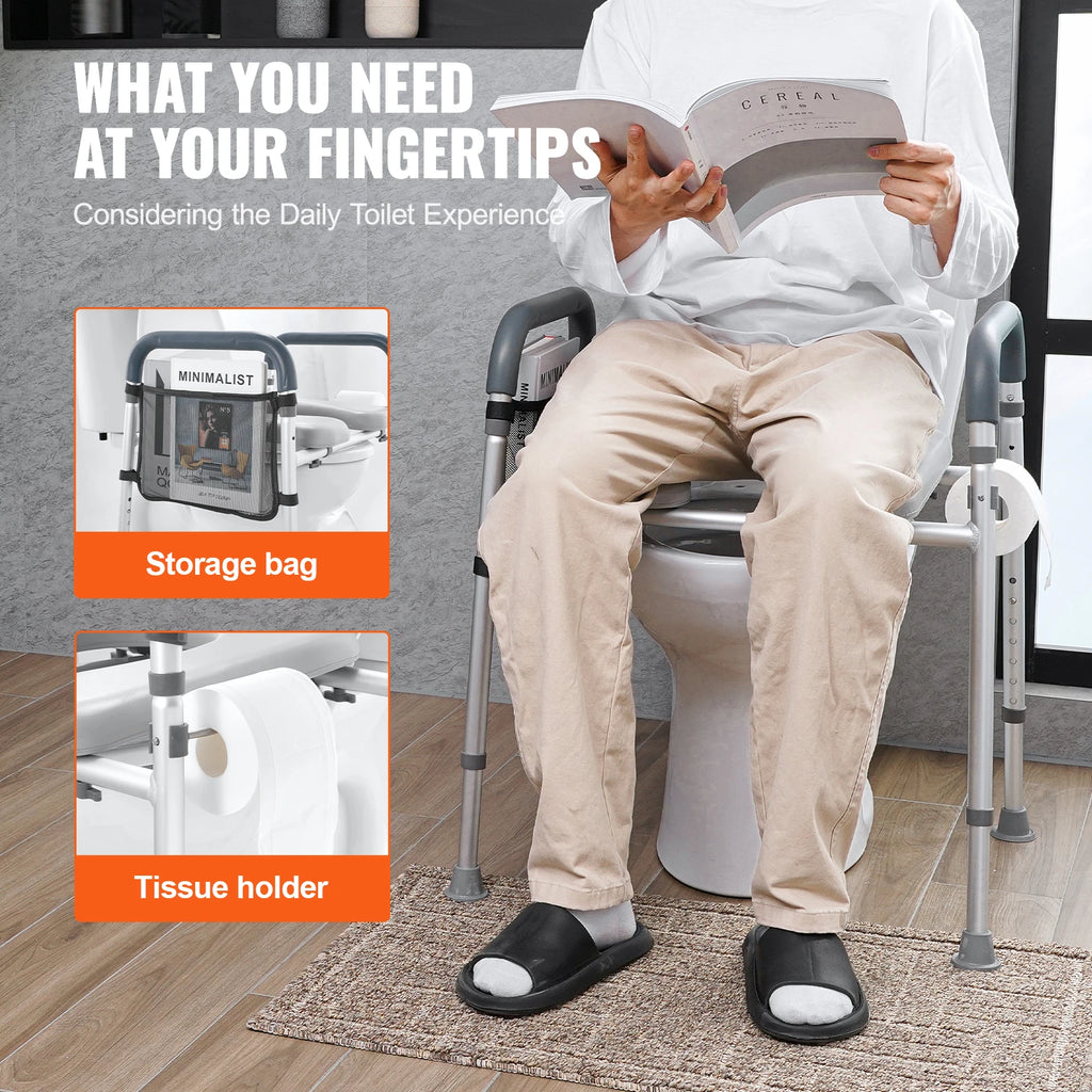 Raised Toilet Seat/ Padded Aluminum Frame