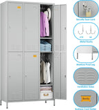 6 Metal Employee Storage Cabinets
