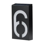 Solar Lights Black House Number