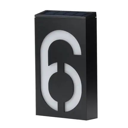 Solar Lights Black House Number