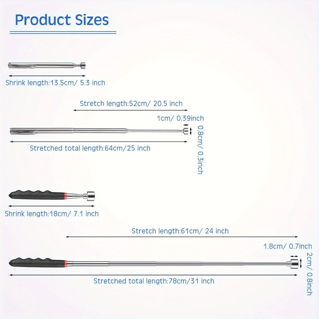 Telescopic magnet picking tool