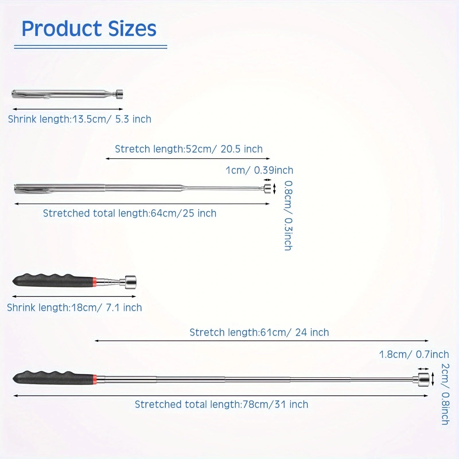 Telescopic magnet picking tool
