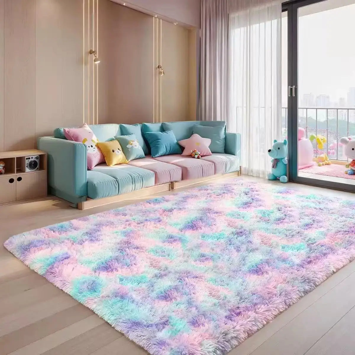 Tie-dye Plush Carpet