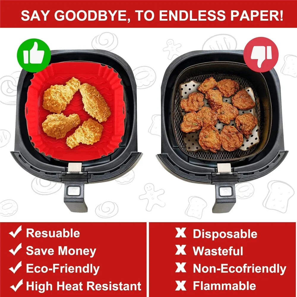 Reusable Airfryer Pan Liner,  Silicone