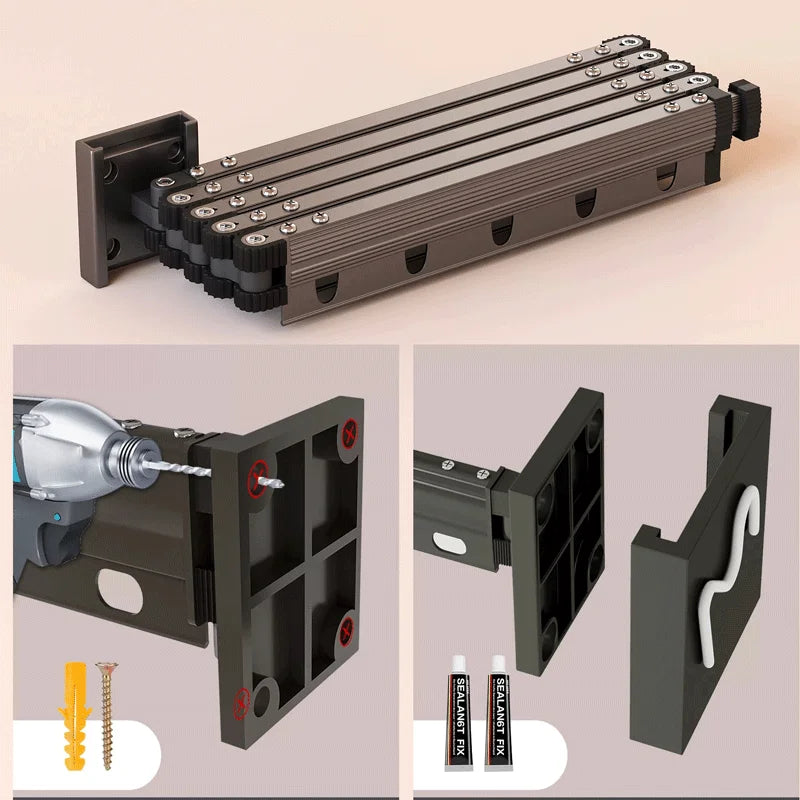 Extendable Shower Curtain Rod Set