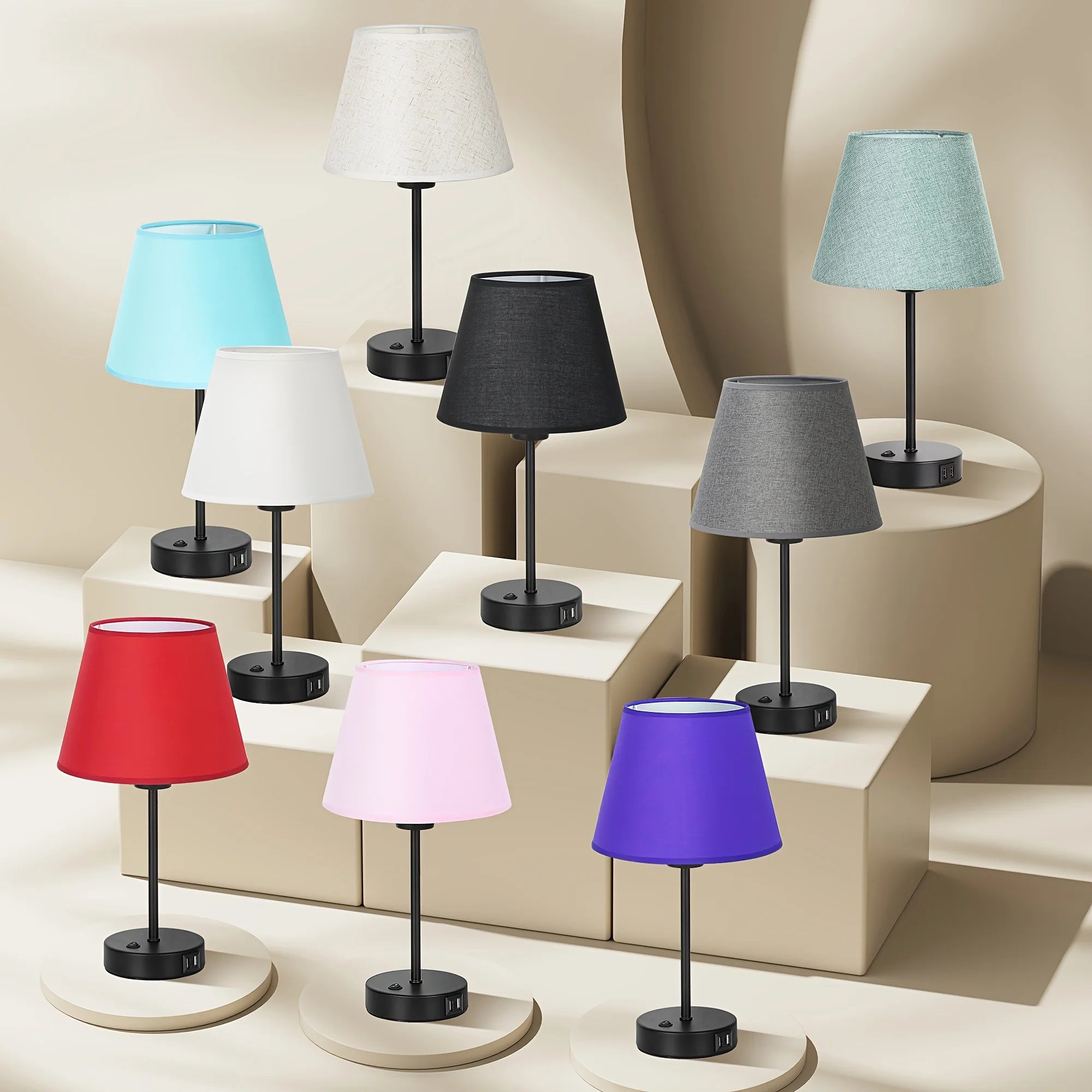 Table Lamps(2)/ Charging Ports