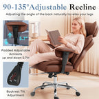Adjustable Armrests Reclining Computer Office Chair / Footrest