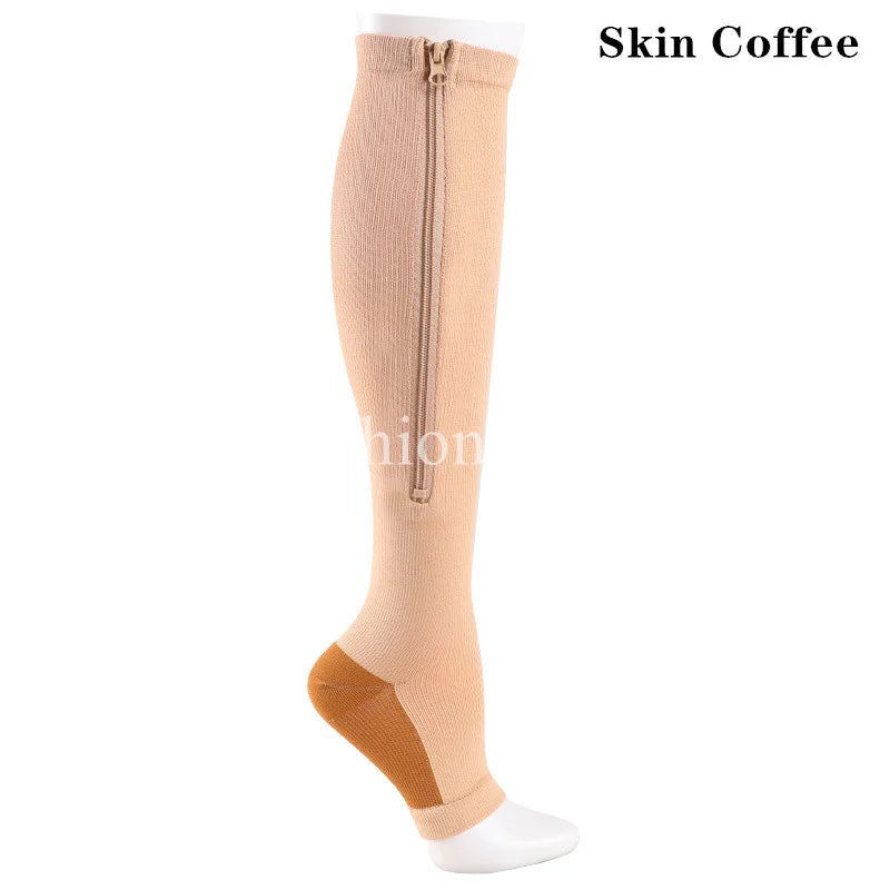 1 Pair Zipper Compression Socks
