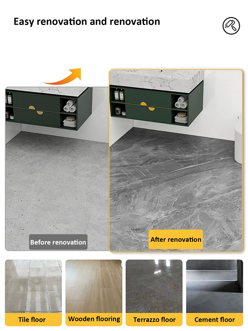 Imitation Marble Self-Adhesive Wallpaper