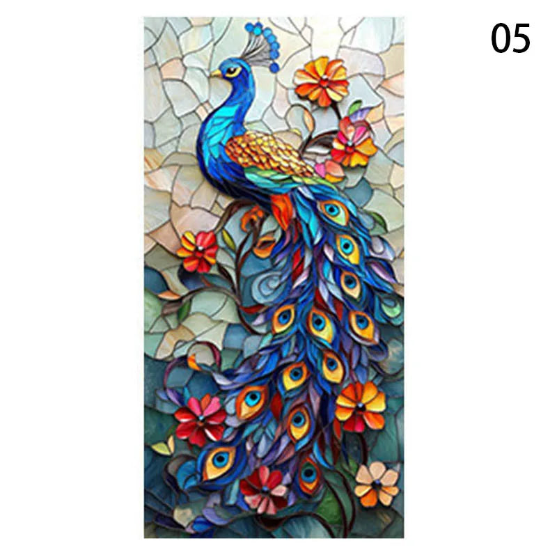 Peacock Pattern Art Window Film