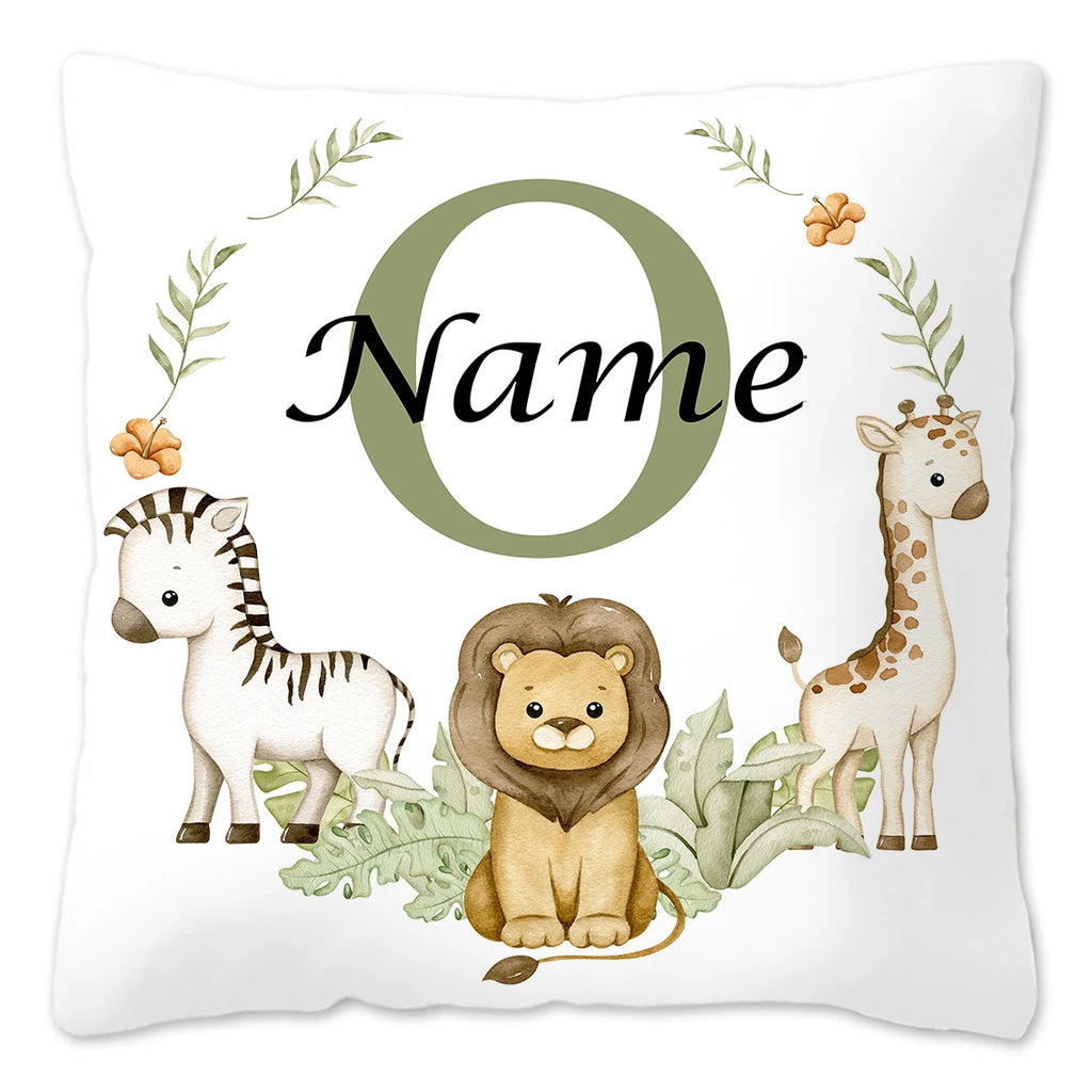 Animal with Name Pillow Case, Personalized
