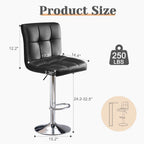 Leather Bar Stools Set of 2