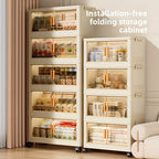 3/4/5-Tier Foldable Cabinet - Plastic Lidded Storage Box