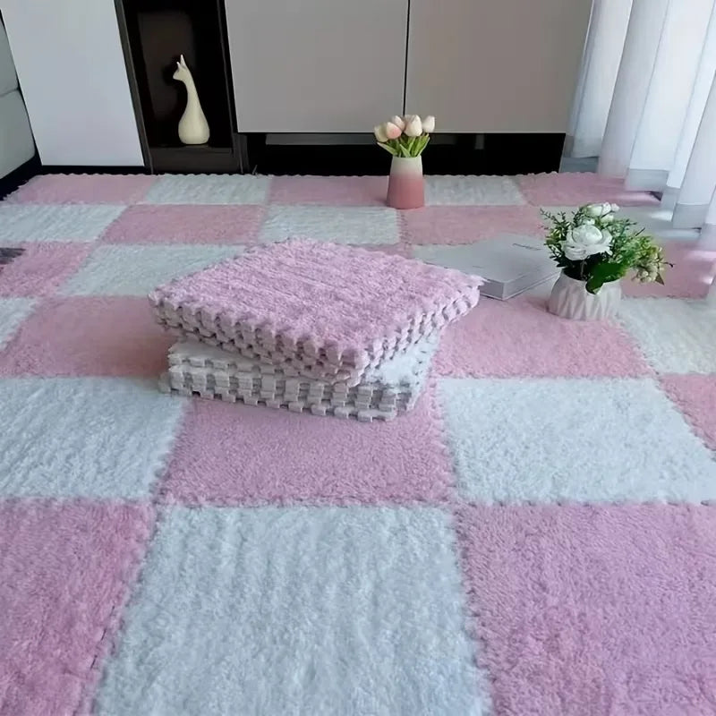 Soft Plush Puzzle Interlocking Foam Rug