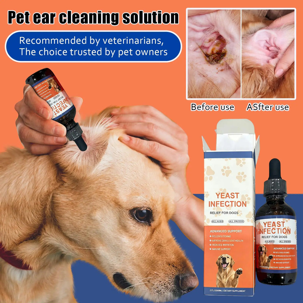Pet Ear Cleaner, Liquid Vitamin Drops