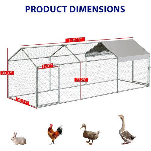 120"x40"x40" Large Walk-in Metal Cage