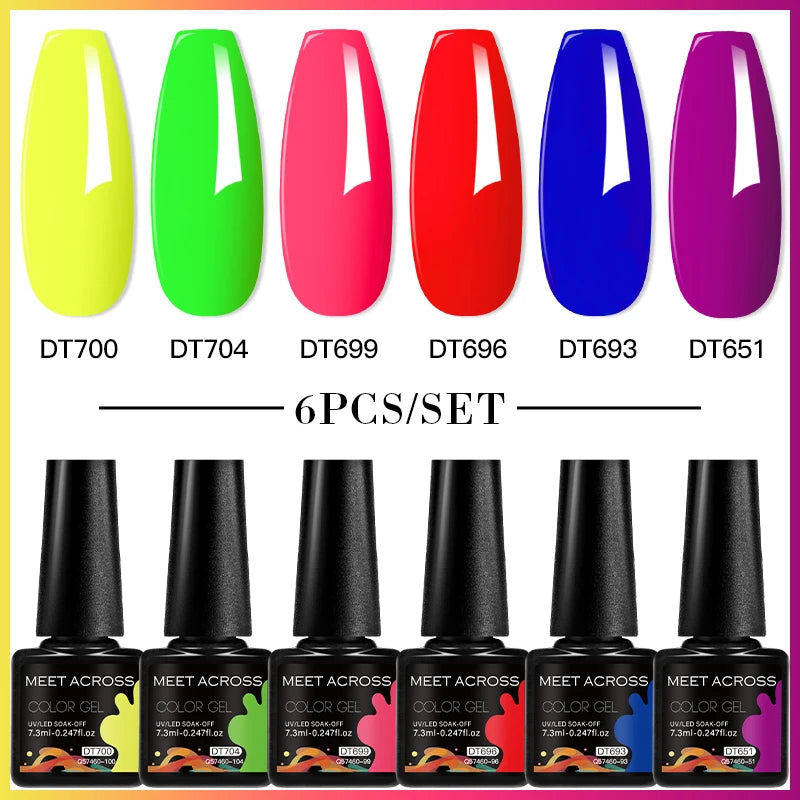 6pc Nail Gel Polish Set