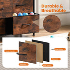 Dresser With 9 Fabric Storage Drawers