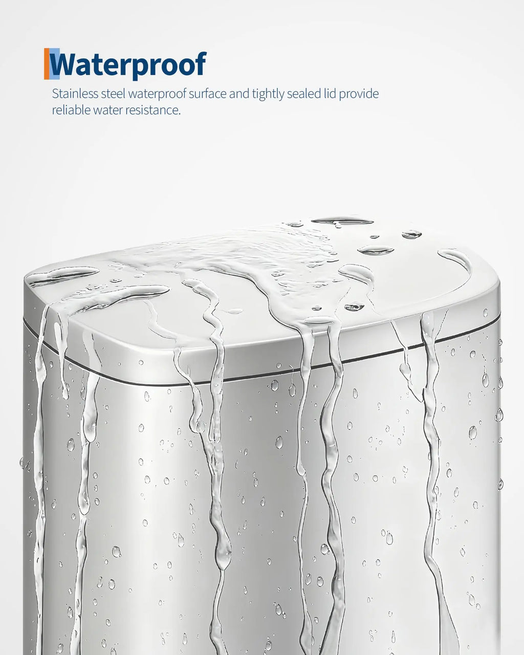 13 Gal / Step-On Trash Can/ Soft Close Lid