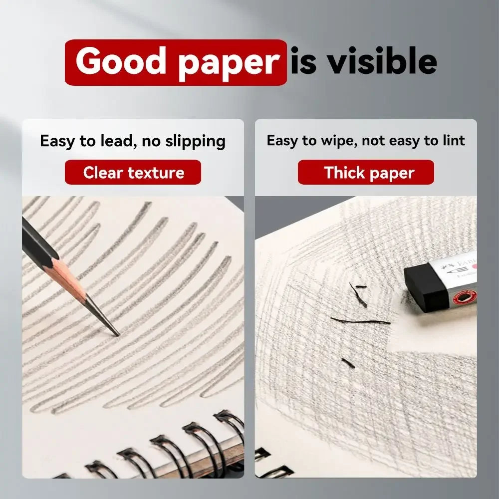 8K 16K Coil Sketchbook Eco-Friendly Acid Free