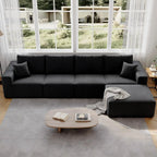 Sectional Sofa L-Shape  Black Customized