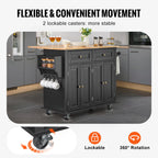 43" Kitchen Island Cart