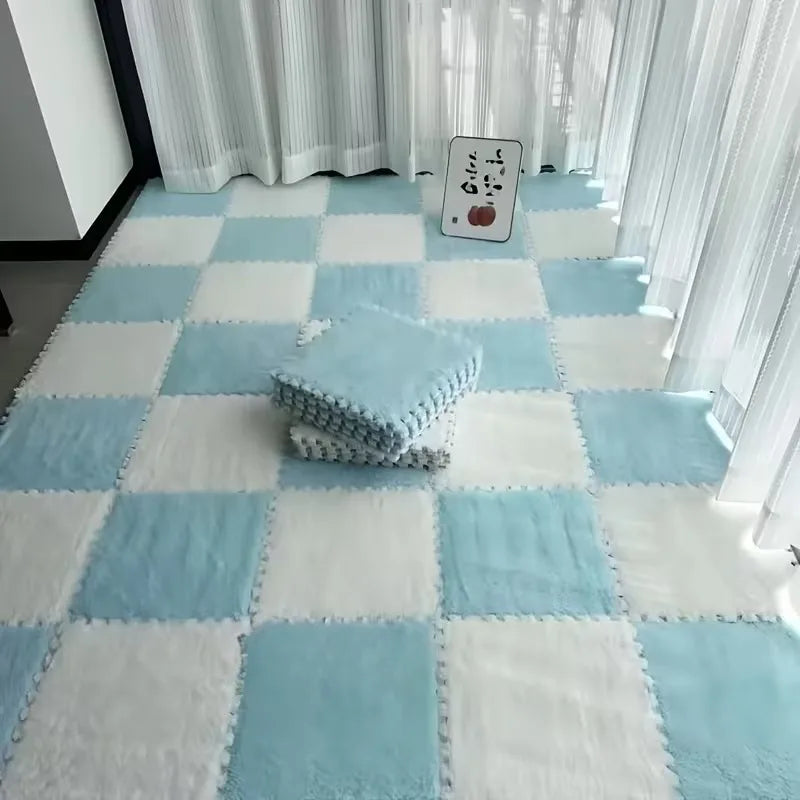 Soft Plush Puzzle Interlocking Foam Rug